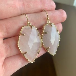Kendra Scott Corley Drop Earring in Rose Quartz